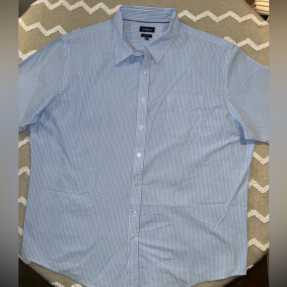 Croft & Barrow Light Blue striped button Shirt‎